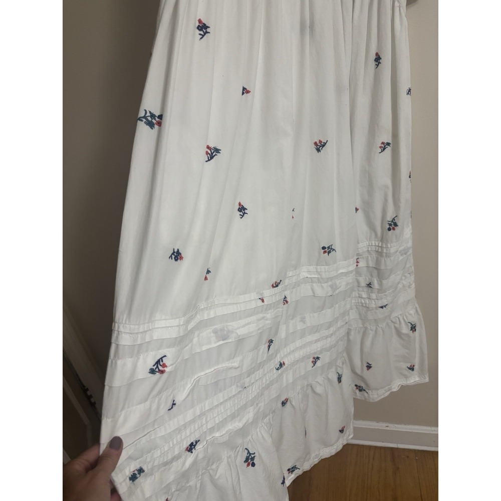 Pilcro Short Sleeve White Embroidered T-Shirt Maxi/Midi Dress S Anthropologie - Picture 10 of 16